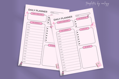 Pink Daily Planner Template | Editable Canva Planner | Cute Product Image 2