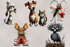 Clipart | 10 images with cartoon caricatures, PNG Product Image 3