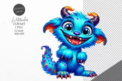Monster clipart, Halloween clipart, Kids clipart Product Image 1