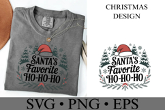 Santa&#039;s favorite Ho Ho Ho Svg | Christmas svg | Shirt Svg Product Image 1