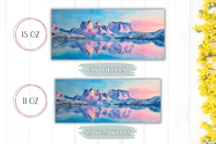 Mountains Mug Design, Nature Mug Wrap Design Product Image 2