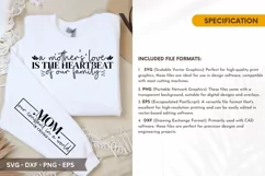 A Mother's Love SVG - Mother's Day Sleeve T shirt Design Product Image 2