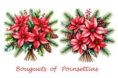 Christmas bouquets with poinsettias Product Image 2