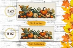 Fall Mug Wrap Design, Harvest Pumpkin Mug Sublimation PNG Product Image 2