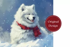 Winter Dog Tumbler Wrap, Christmas Sublimation Tumbler Product Image 2