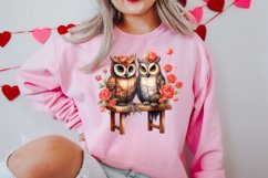 Couple Owl Valentines Day Clipart, Couple Owl Clipart Product Image 2