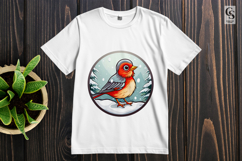 Red Robin Winter Bird Clipart Sublimation PNG Product Image 2