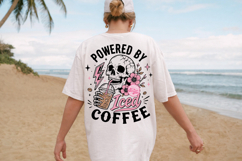 Skeleton Iced Coffee Lover PNG, Trendy Coquette Caffeine Product Image 2