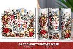 Praise the Lord 20oz Tumbler Wrap, Christian Christmas Nativ Product Image 1