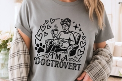 I'm A Dogtrovert Svg, Dog Mom Svg, Funny Dog Lover Svg. Product Image 3