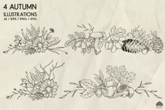 Autumn floral illustrations SVG PNG EPS Product Image 2