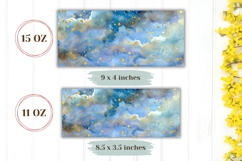 Abstract Mug Wrap, Blue Mug Design, Stars Mug Sublimation Product Image 2