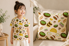 Indonesian Snacks Seamless Pattern PNG Product Image 2