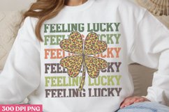 Feeling Lucky PNG, Groovy ST Patricks Sublimation PNG Product Image 2