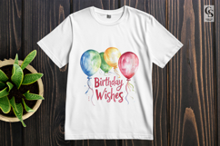 Colorful Birthday Wishes Balloon Clipart Sublimation PNG Product Image 2