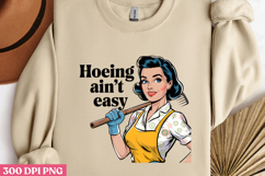 Hoeing ain&#039;t easy PNG, Sassy Gardening Pinup Gir Product Image 3