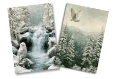 Winter Owl Woodland Junk Journal Pages Product Image 2