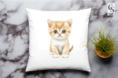 Cute Watercolor Baby Cat Clipart Sublimation PNG Product Image 3