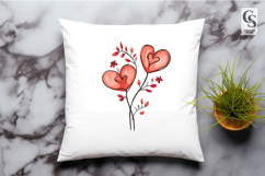 Heart Flower Botanical Clipart Sublimation PNG Product Image 3