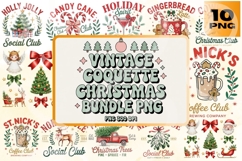 Vintage Coquette Christmas PNG Bundle Product Image 1