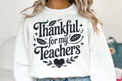 Thankful for my Teacher Svg | Thanksgiving Svg | Shirt Svg Product Image 1