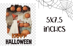 Happy Halloween Towel, Vintage Halloween Dish Towel Product Image 2