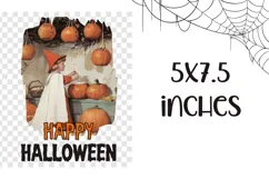 Happy Halloween Towel, Vintage Halloween Dish Towel Product Image 2