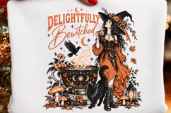 Moody and Magickal Witch PNG, Vintage Witchy Halloween PNG, Product Image 2