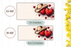 Western Mug Wrap, Cowboy Mug Design, Love Mug Template Product Image 2