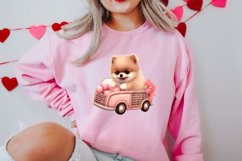 Cute Valentine Pomeranian Puppy, Valentines Clipart Product Image 2