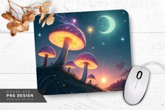 Celestial Starry Mushrooms Mouse Pad PNG Design Product Image 1