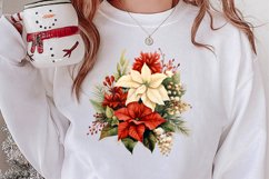 Christmas Flowers Watercolor Clipart, Christmas PNG Product Image 2