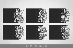 Flowers and Butterflies - 6 Card Cover A5 Paper Cutting Set Product Image 2