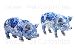 Blue Toile, Ephemera, PNG, Clipart, Junk Journal, flowers Product Image 2