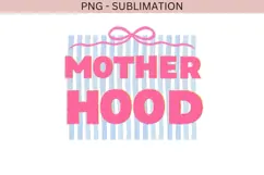 Mother Hood PNG | Pink Glitter Typography Design Product Image 3