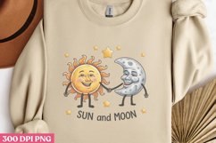 Sun And Moon PNG, Sun and Moon Sublimation PNG Product Image 2