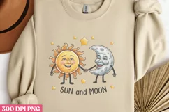 Sun And Moon PNG, Sun and Moon Sublimation PNG Product Image 2
