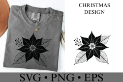 Christmas Flower Svg | Christmas svg | Shirt Svg Product Image 1