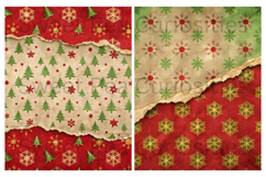 Christmas, Red, Green, Papers, Junk Journal Product Image 2