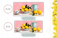 Cartoon Lemons Mug Template, Nature Mug Sublimation Product Image 2