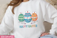 Happy Easter PNG, Retro Nurse Easter Sublimation PNG Product Image 2
