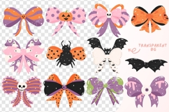 Spooky Halloween Bows &amp; Ribbons Clipart Bundle Product Image 2