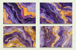 Purple &amp; Yellow Marble Agate Cutting Boards sublimation Desi Product Image 2