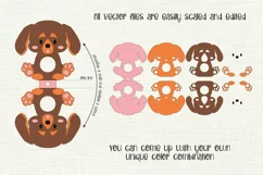 Dachshund Puppy | Lollipop Holder | Paper Craft Template Product Image 2