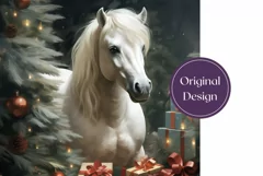 Christmas Horse Tumbler Wrap, Christmas Sublimation Designs Product Image 2