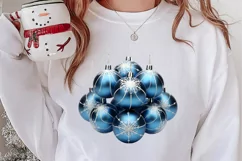 Blue Christmas Ornaments Clipart, Christmas PNG Product Image 2