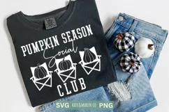 Pumpkin Season Social Club SVG | Fall SVG | Sublimation Product Image 1