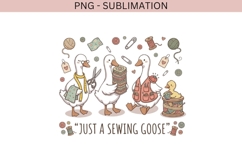 Just a Sewing Goose PNG | Cute Sewing Goose Clipart Product Image 2