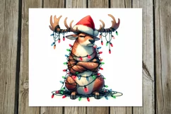 Christmas Deer | 4 funny Skinny tumbler sublimation designs Product Image 2