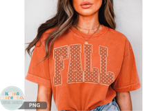Fall PNG | Preppy Autumn PNG | Polka Dot Lace Fall PNG Product Image 3